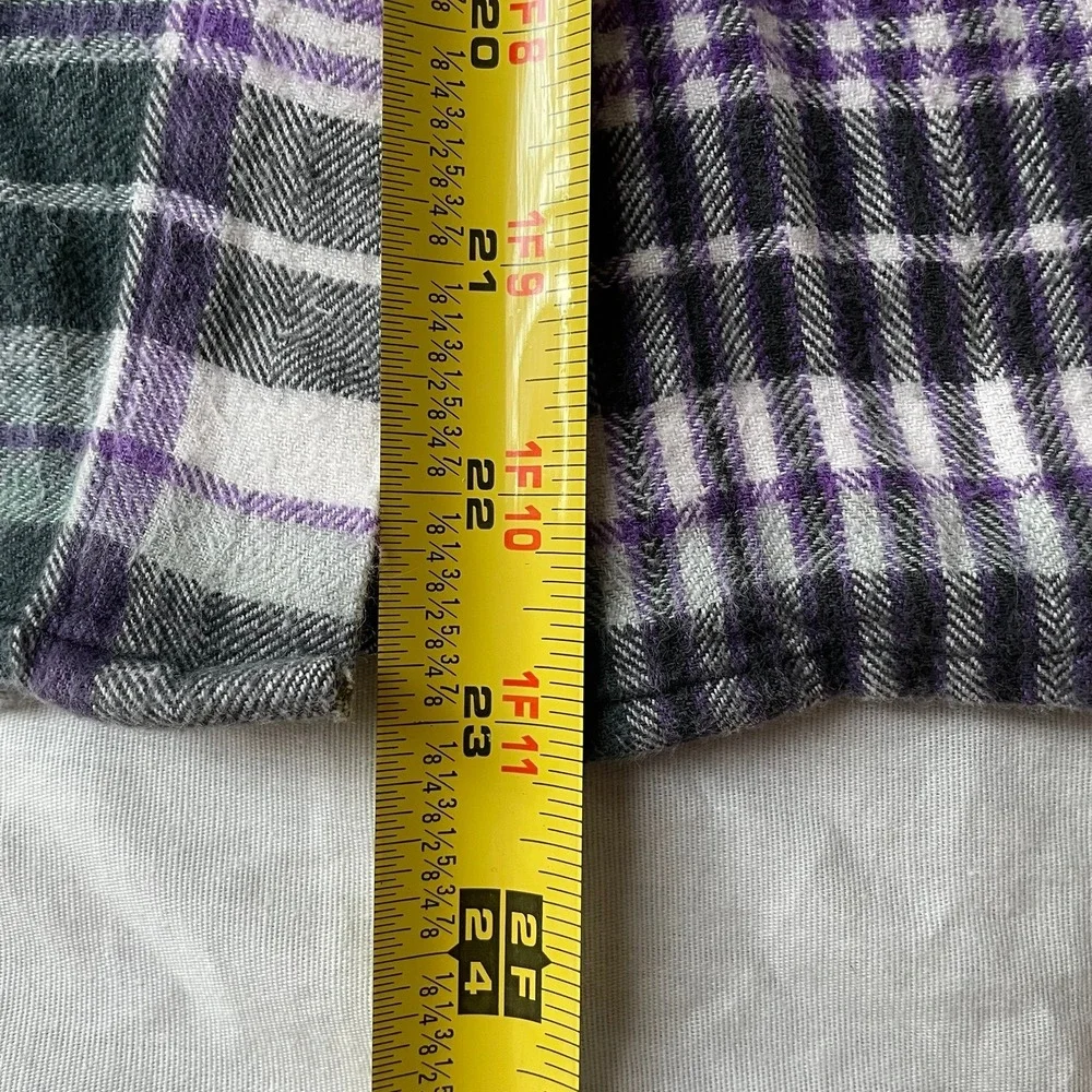 Vintage Malu Malu Purple‎ Flannel Button Up Shirt, L
